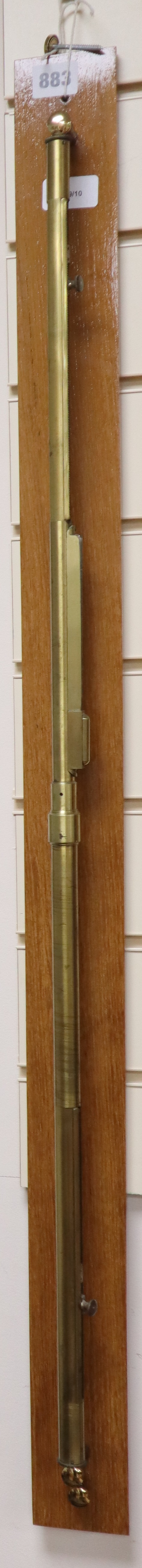 A modern brass stick barometer H.98cm
